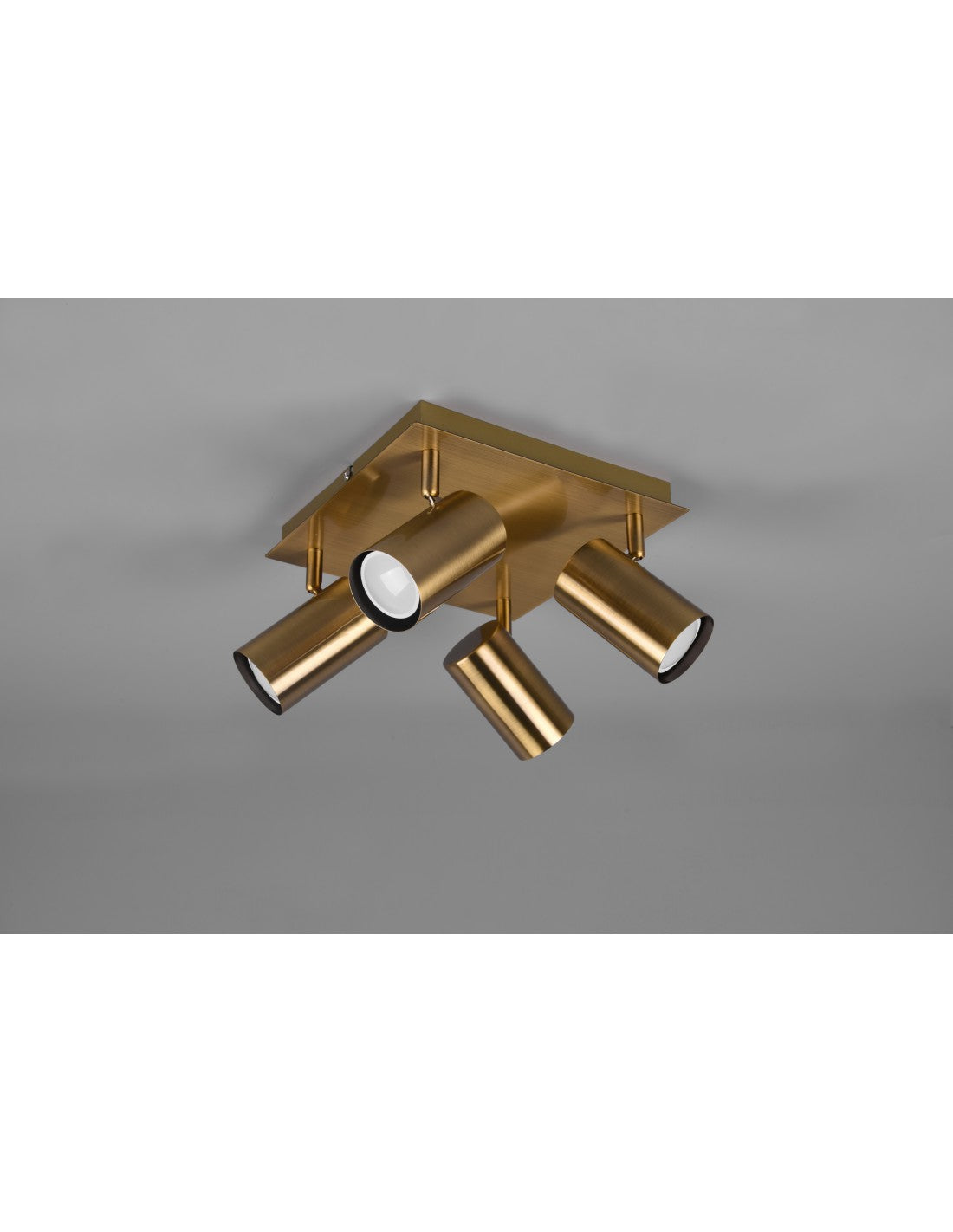 Marley Spotlight 4 Spots GU10 gealtertes Messing 24x24 cm Trio Lighting