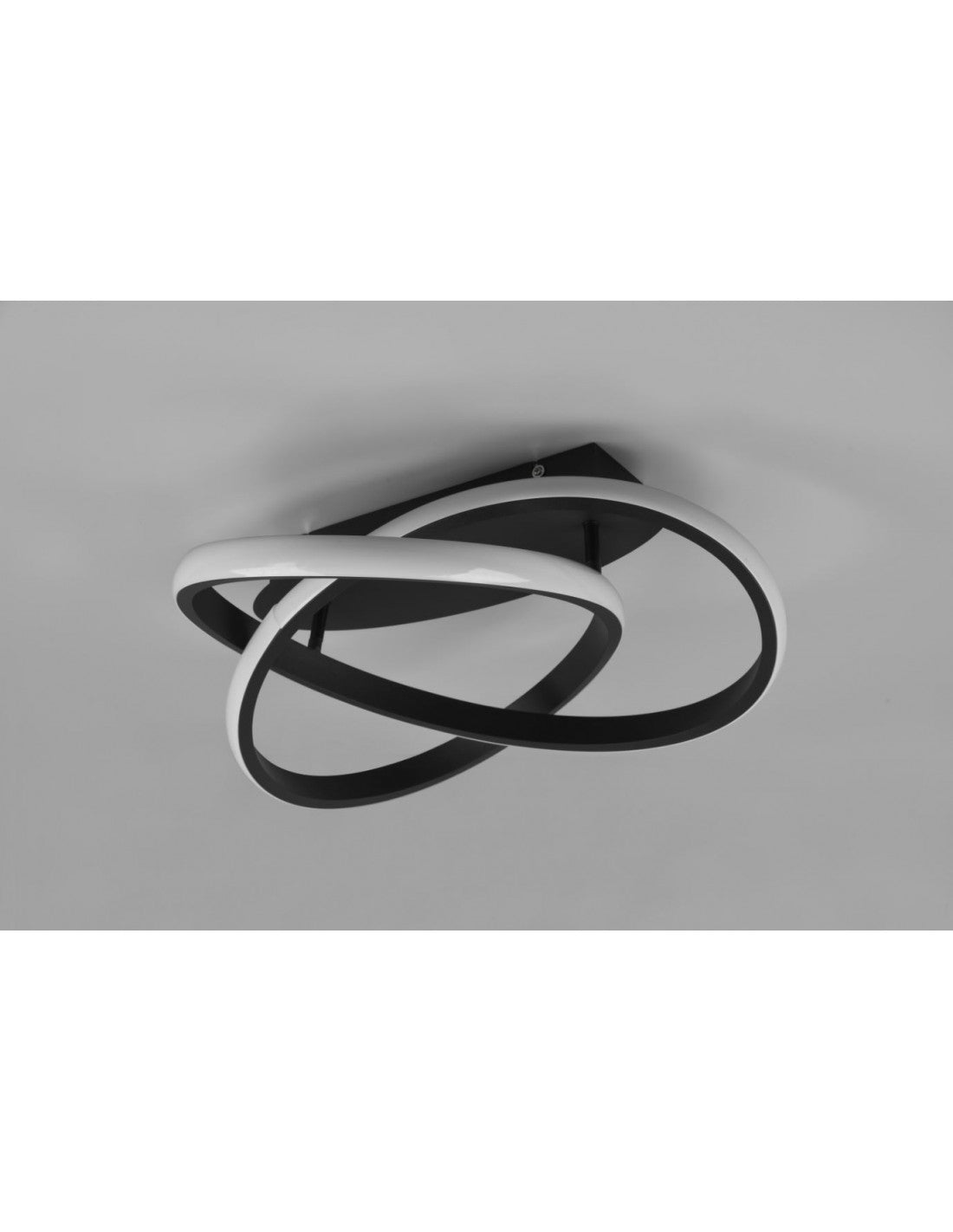 Spirale Deckenleuchte Course Schwarz Led Dimmer 18w Ø45 cm Trio Lighting