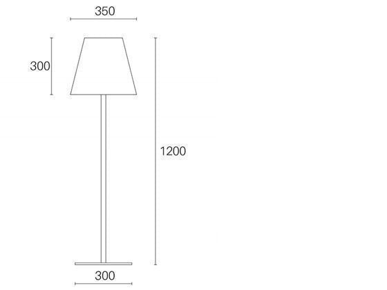 Stehleuchte Small E27 Linie Lounge Aluminium