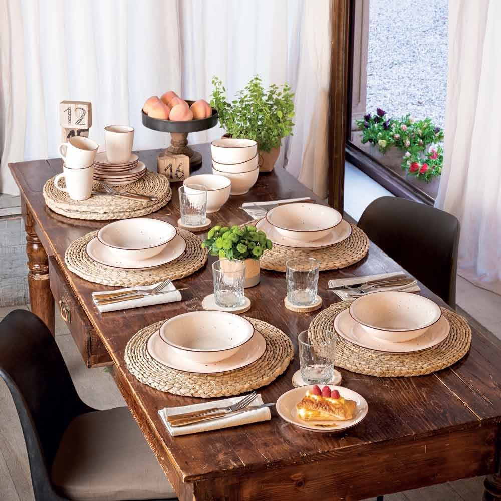 Dienst "Piatti 18 Pezzi Stay Stoneware Beige"