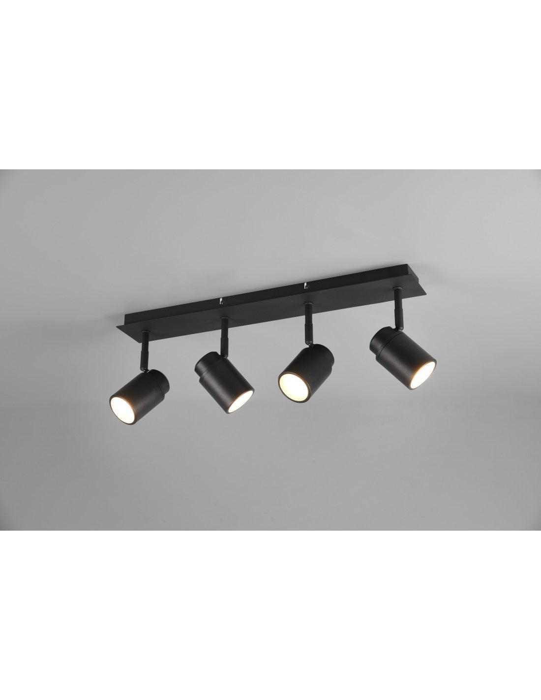 Linear Bar 4 verstellbare Strahler Black Metal Angelo Trio Lighting