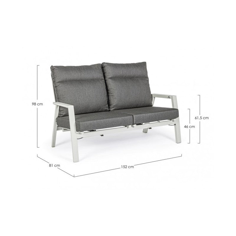 2-Sitzer Outdoor Liegesofa 152x81x98h cm