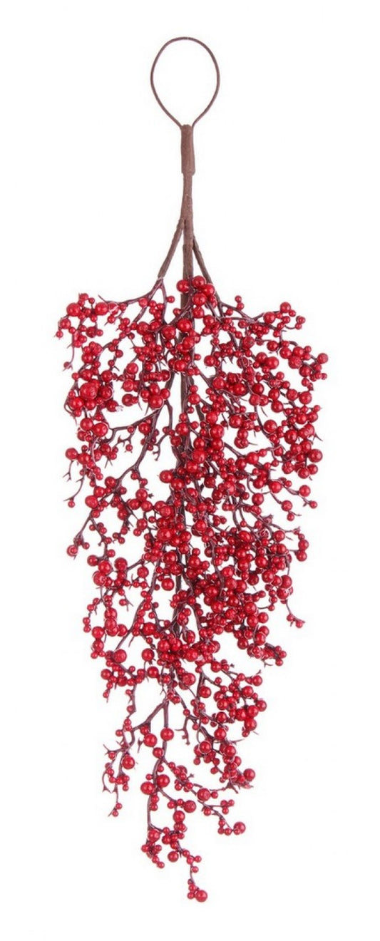 6x Dekor. Delia rote Beeren fallen