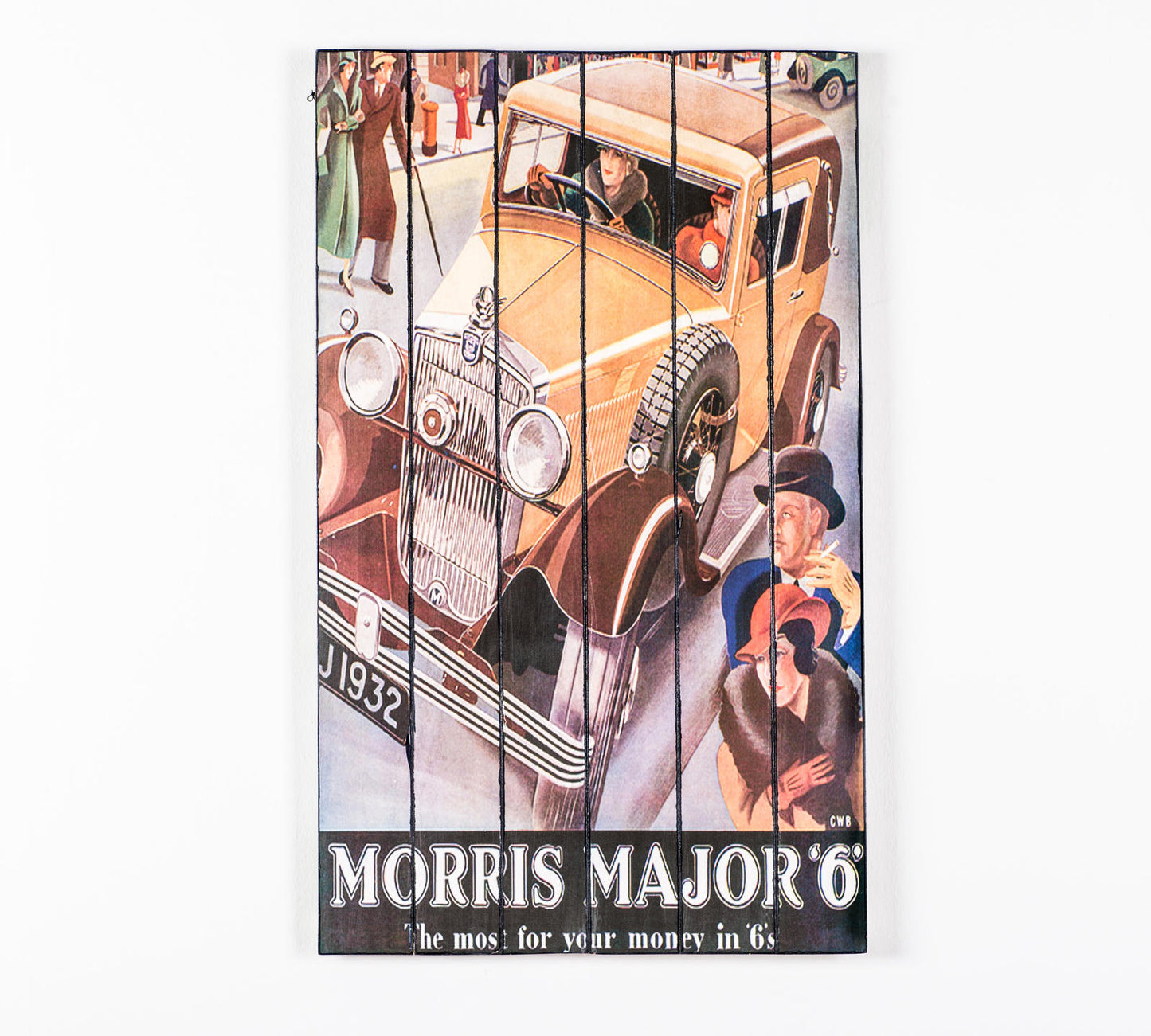 Druck auf Holz mit mehrfarbiger Leinwand 60x100 cm