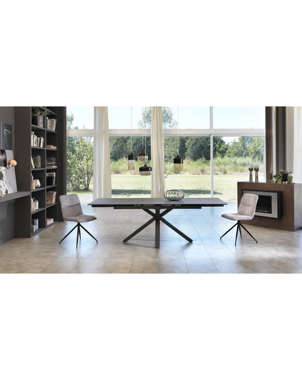 Voller Tisch, 160-240 x 90 cm-Keramik 1