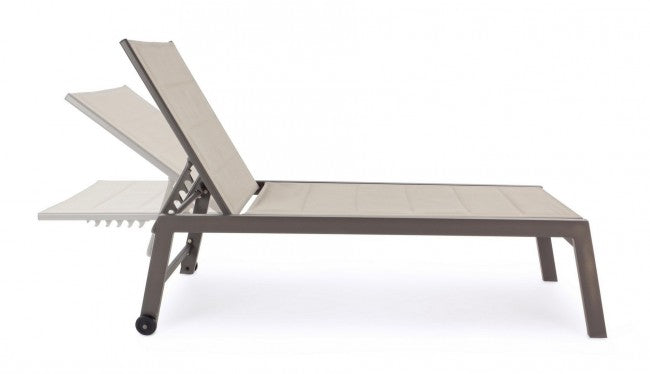 Hilde Kaffee-Hochbett aus Aluminium mit Rollen