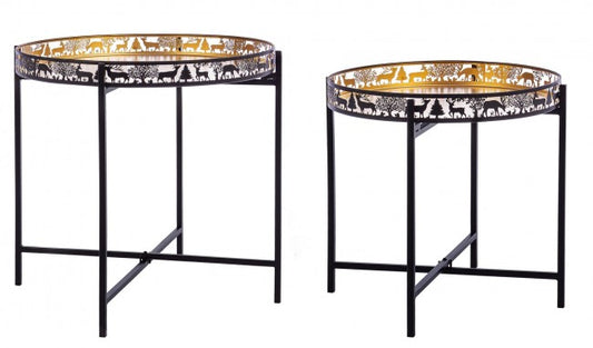 Set2 Aliize Black-Gold-Tisch