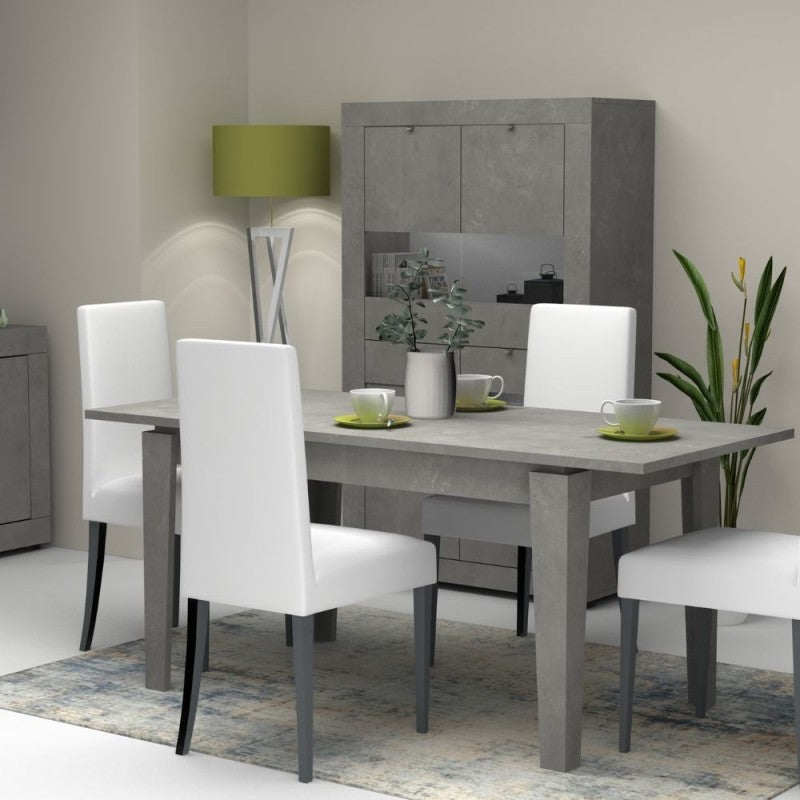 MEGARON Zement ausziehbarer Tisch 120-160X80 cm