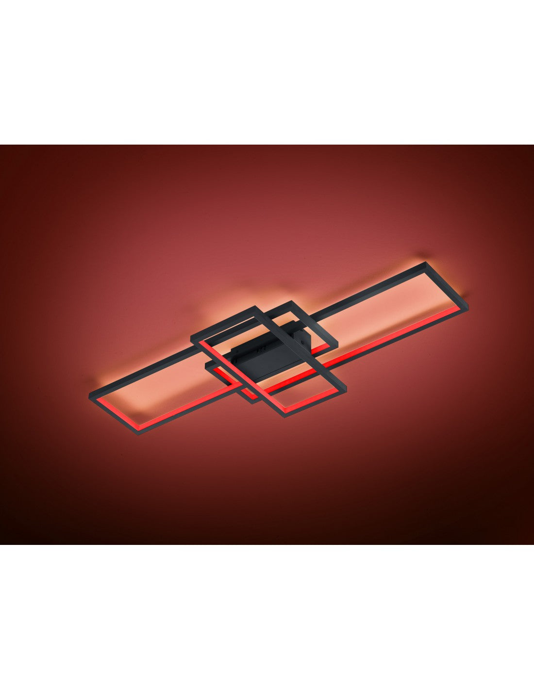 Deckenleuchte Led Thiago 3 Rechtecke L104 cm Anthrazit Trio Beleuchtung