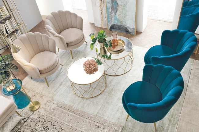 Set 2 Metallische Tafeltische