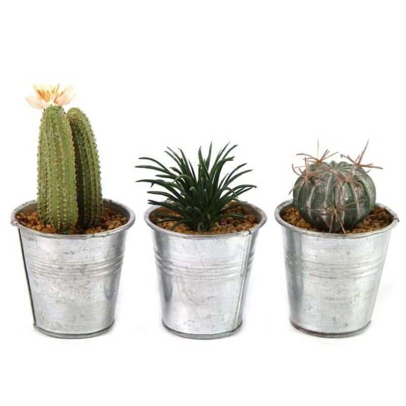 Künstliche Kaktus Pflanze in Vase Leia