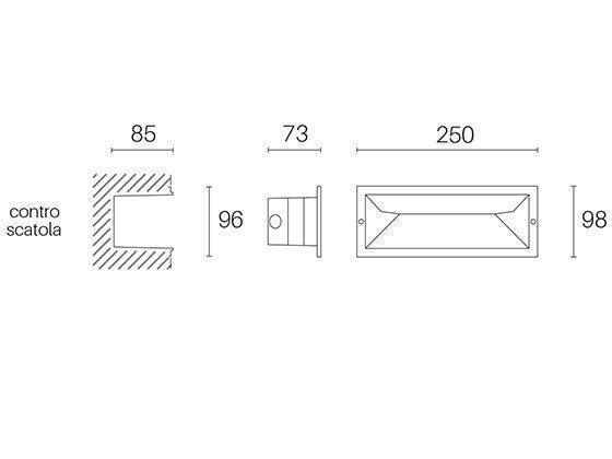 Geschlossene Einbauleuchten 12W LED 4000K Graphitmaskenlinie