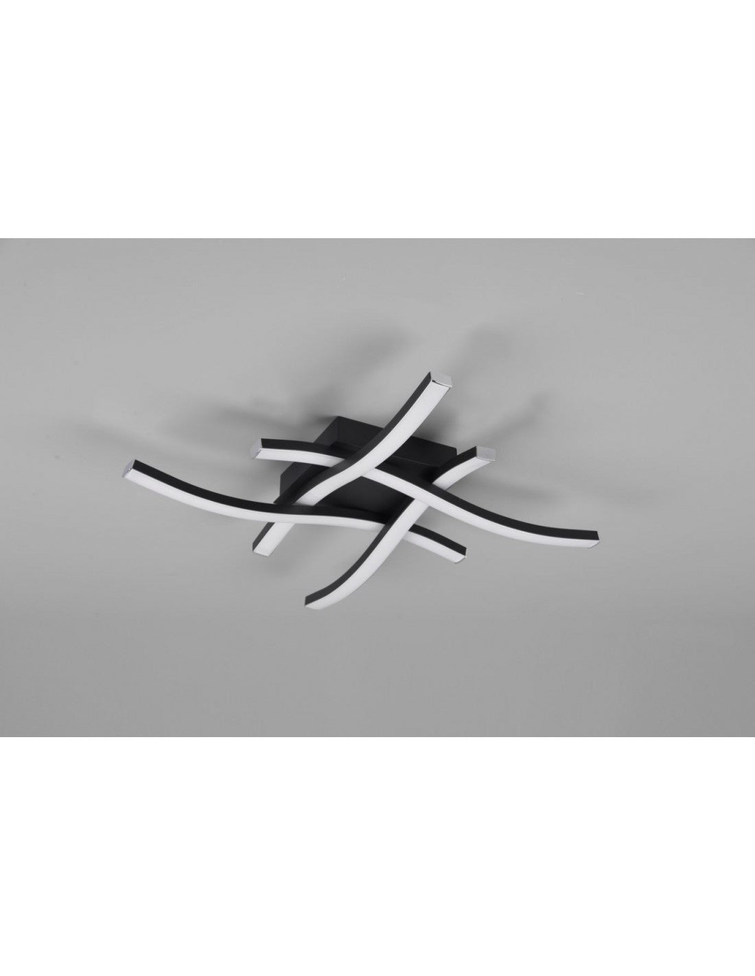 Moderne Route Black Deckenleuchte 4 LED-Stäbe 4000k Trio-Beleuchtung