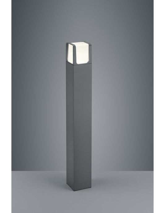 Ebro LED-Außenmast IP54 Anthrazit H80 cm Trio-Beleuchtung