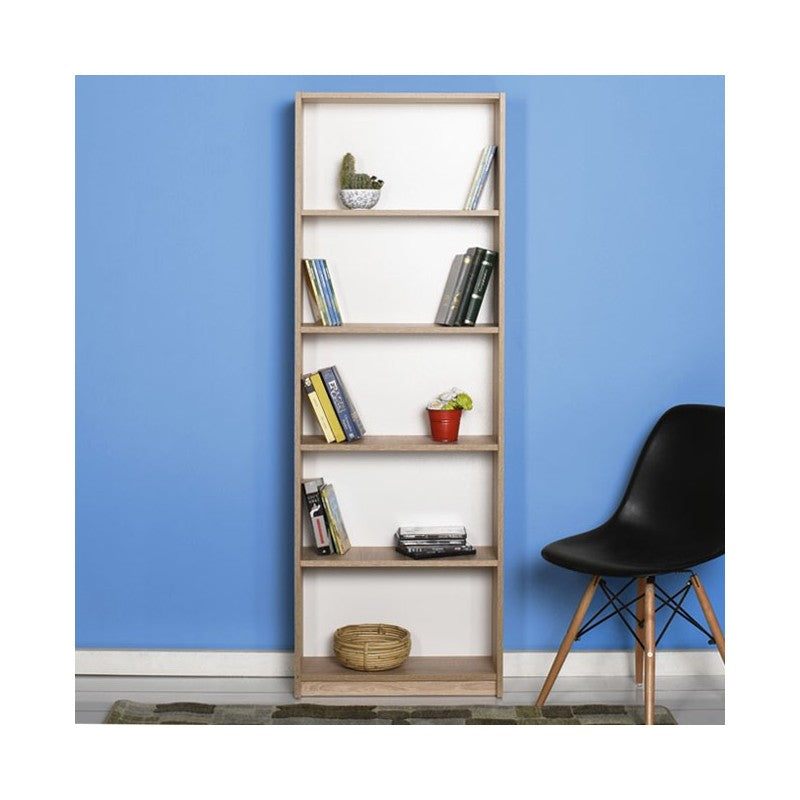 Libreria scaffale 5 ripiani colore sonoma cm 58x23xh.170 EFFEZ