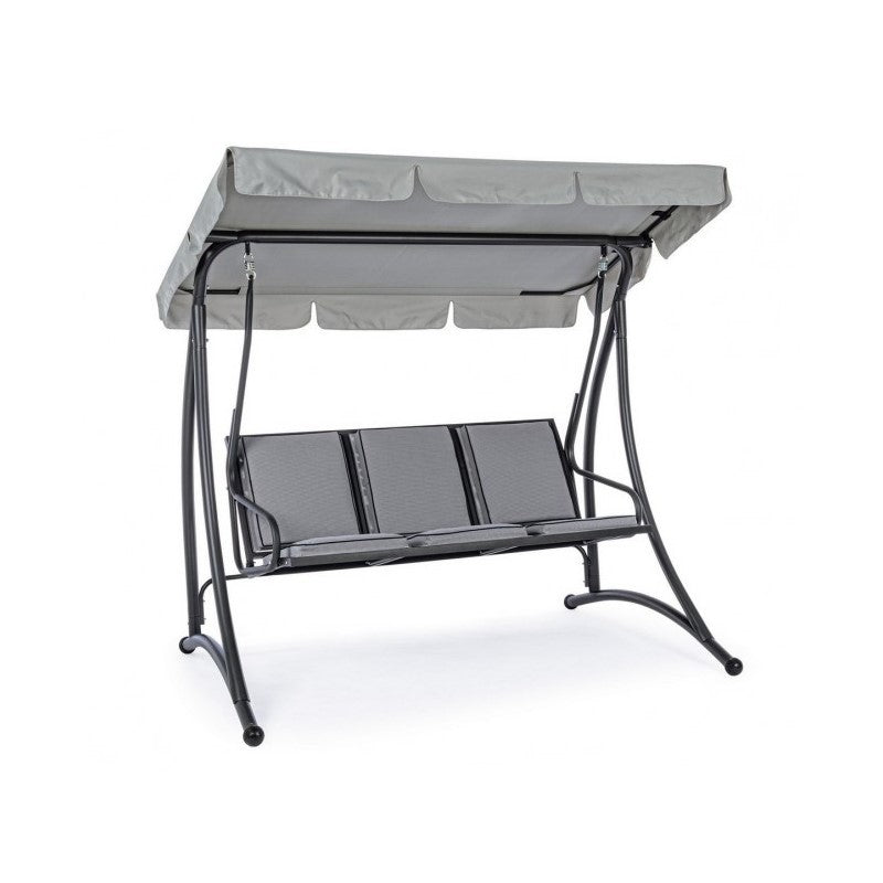 Stahlschaukel drei Plätze Anthrazit GRÜN 190x120x h185 cm