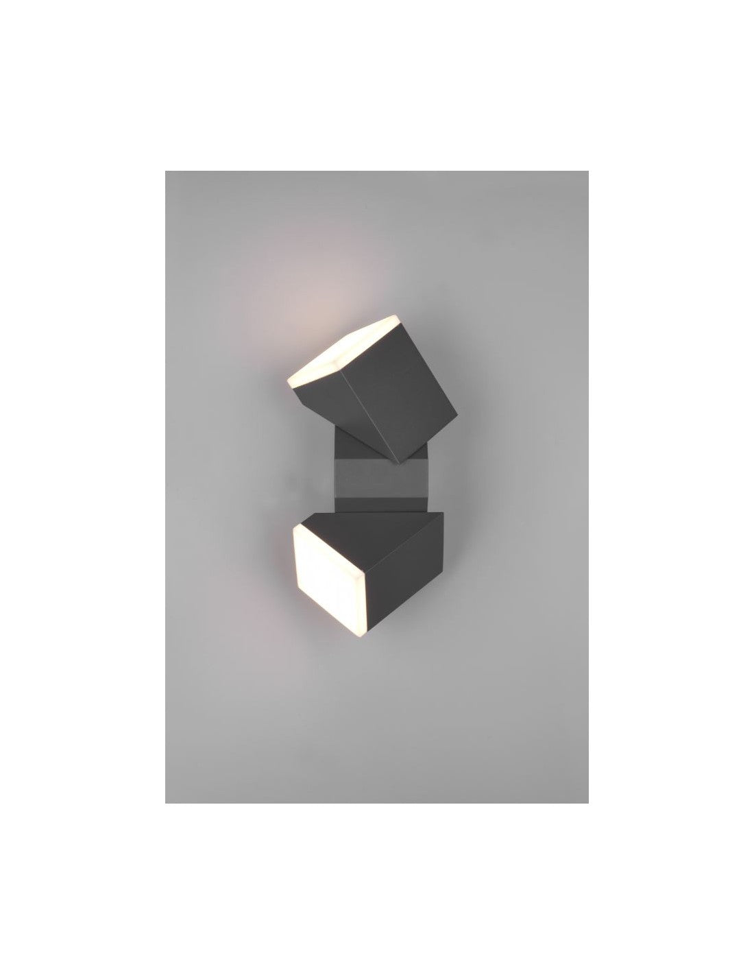 Verstellbare Doppel-LED-Wandleuchte Avon Anthrazit Aluminium IP54 Trio Lighting