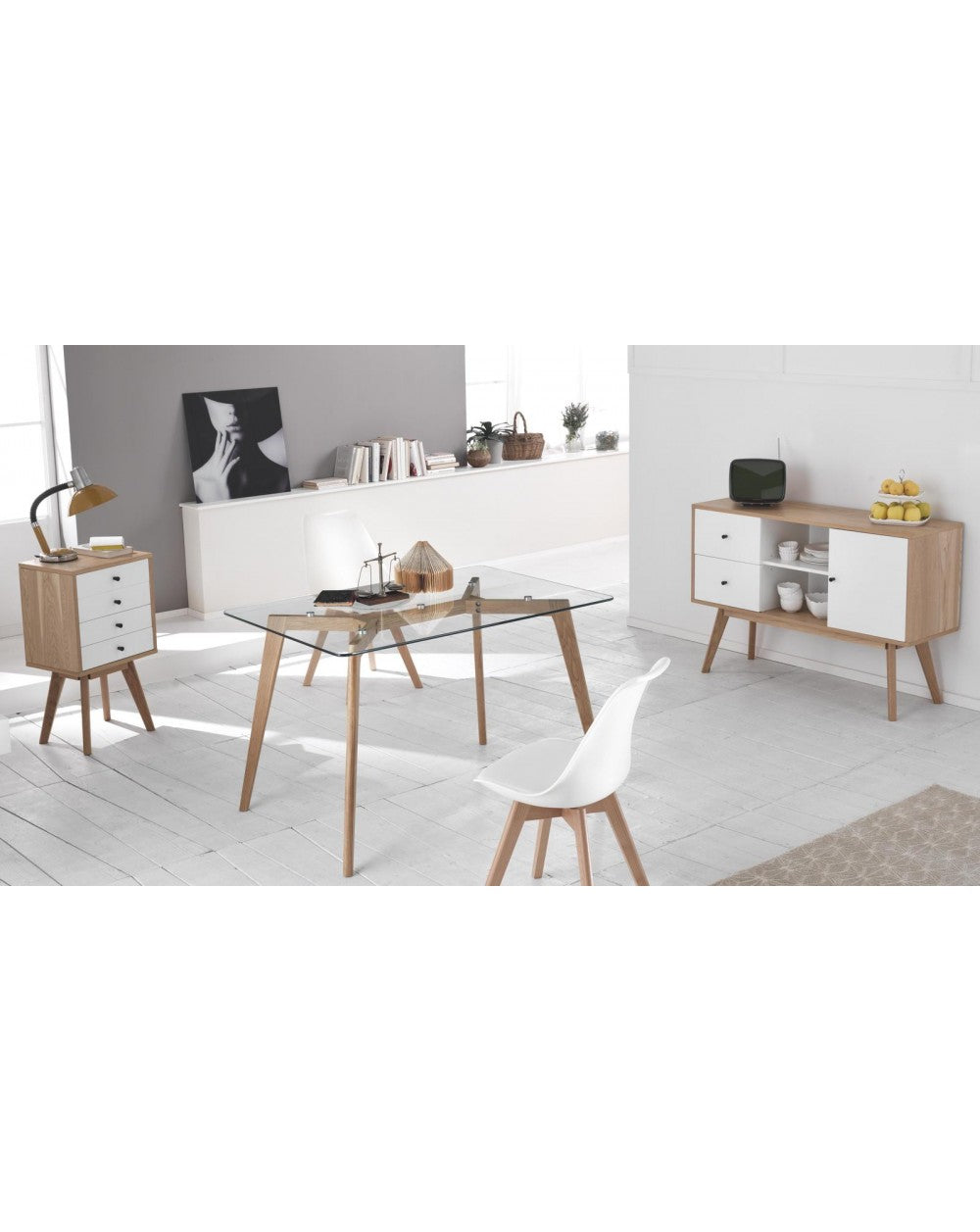 4x Stuhl nordic Carlotta weiß STS