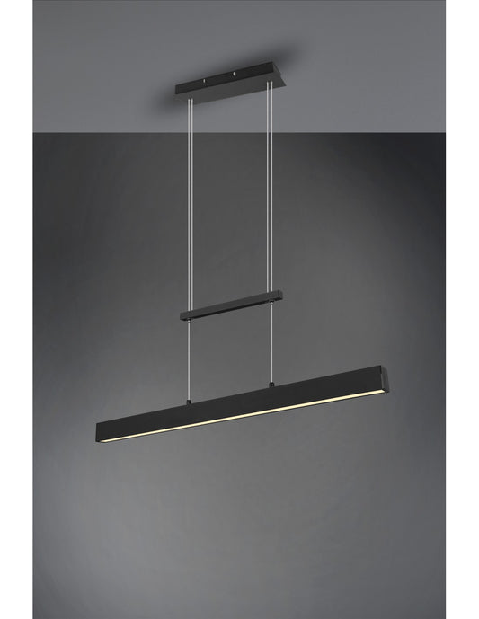 Aufhängung Paros Doppellicht Led Dimmbar Schwarz L90 cm Trio Beleuchtung