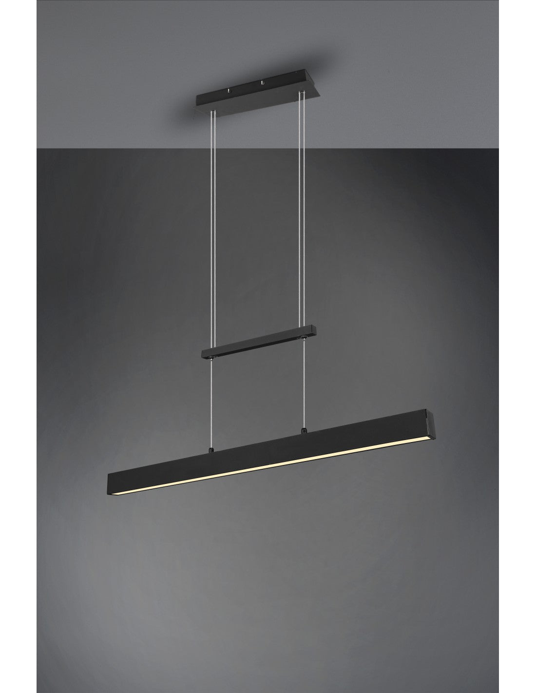 Aufhängung Paros Doppellicht Led Dimmbar Schwarz L90 cm Trio Beleuchtung