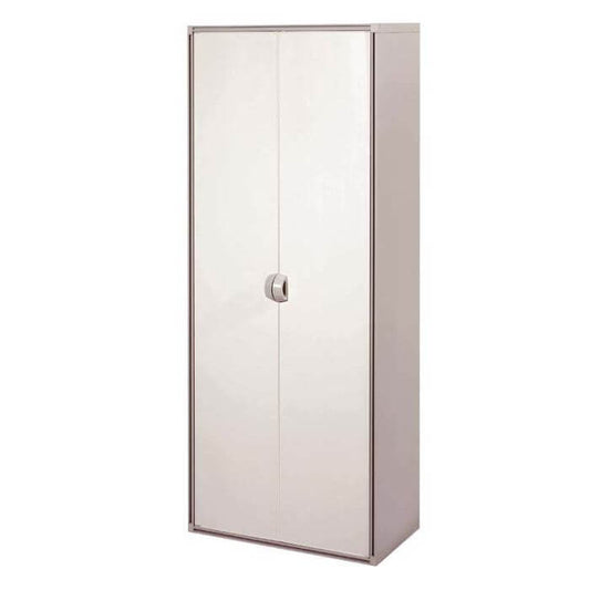 Etagengarderobe der Qbik-Serie aus Harz mit 2 Türen + 3 Einlegeböden