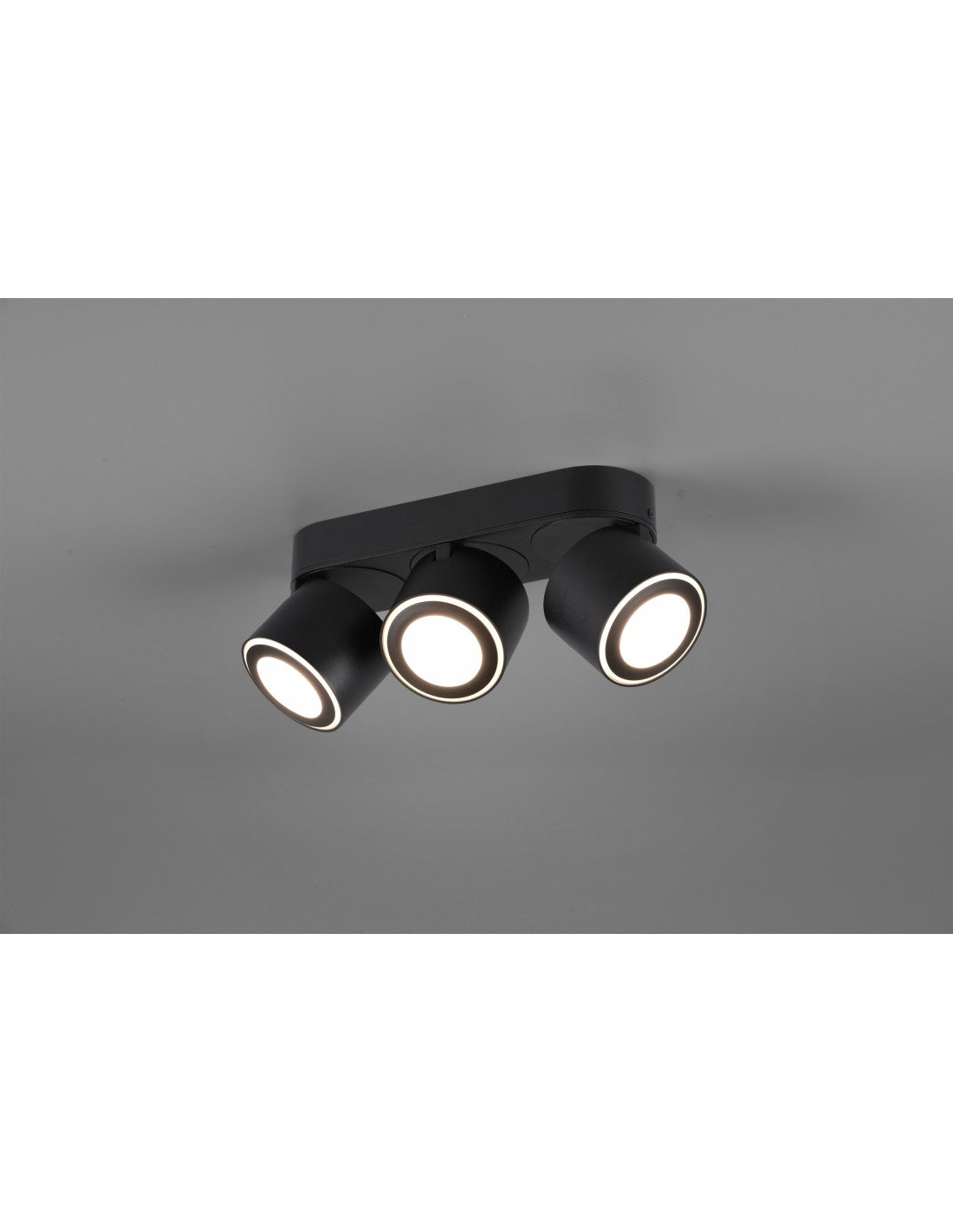 Deckenleuchte 3 Spot LED Double Emission L27 cm Taurus Black Trio Lighting