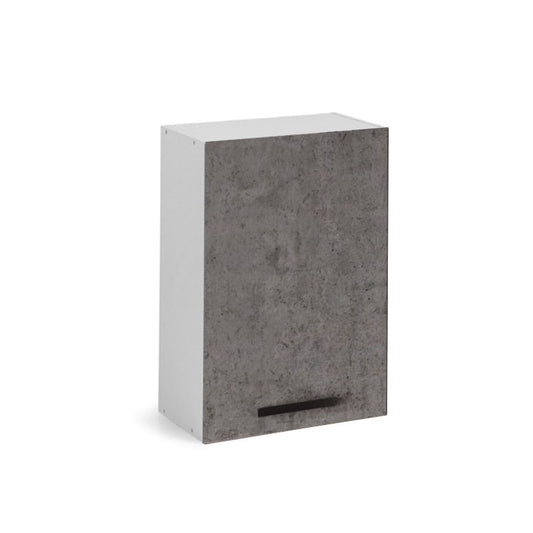 Zementgrauer Küchenwandschrank mit 1 Tür 40x32xH 72 cm