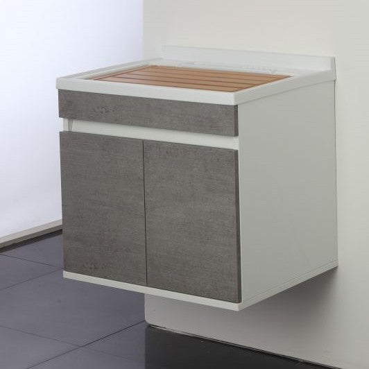 Hängewaschbecken mit zwei Türen. Zement 60x50x h61 cm