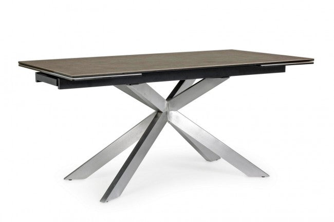 Ausziehbarer Tisch Arzachel aus Keramikstahl, 160–240 x 90 cm