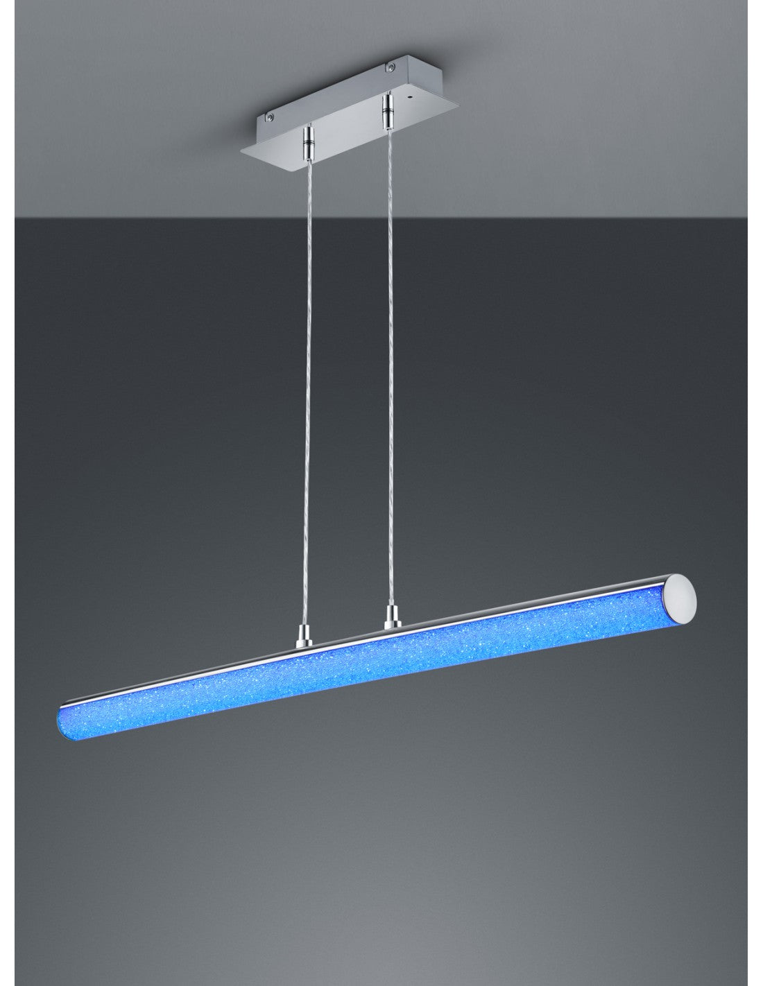 Moderne Chrom-Aufhängung im RGBW-LED-Röhrendesign von Leia Trio Lighting