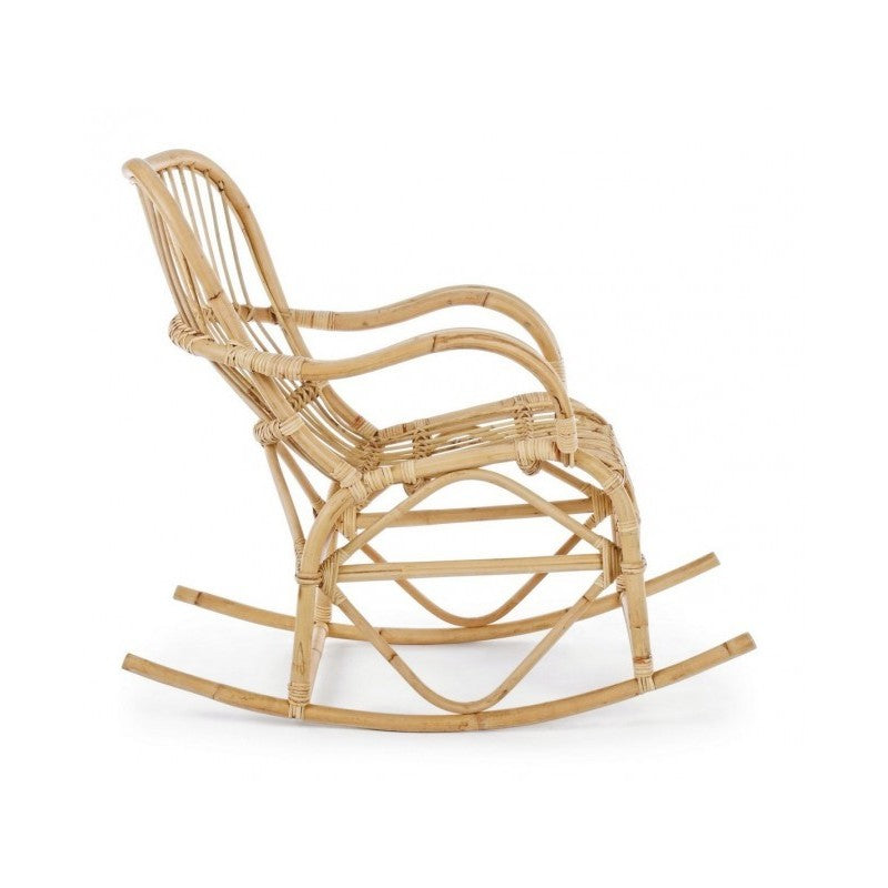 CASIMIRA Schaukelsessel aus natürlichem Rattan, 66 x 82 x 88 cm