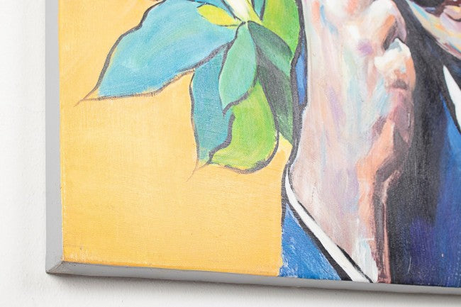 Village 100x100 cm-Öl-Dung