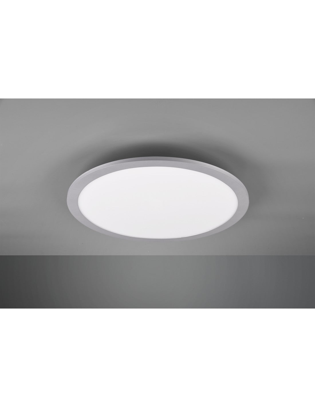 Runde Tiberius LED-Deckenleuchte Ø40 cm Aluminium Trio Lighting