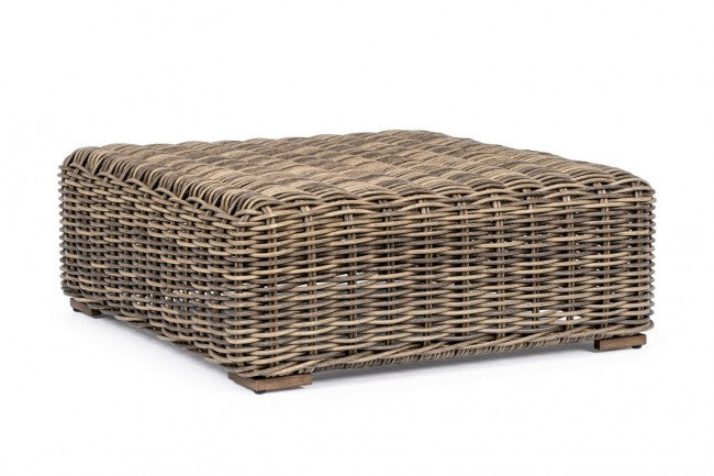 Couchtisch aus Aluminium und synthetischer Faser im Naturstil 83x83