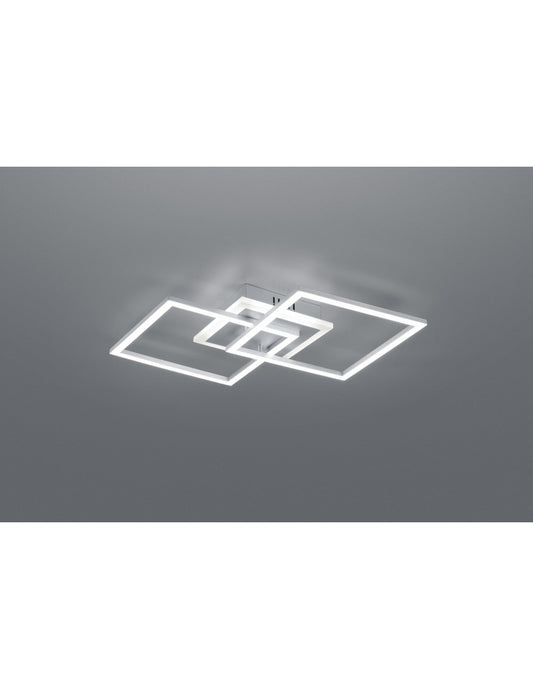 Deckenleuchte Venida Double Square Aluminium LED 25w Dimmbar L57 cm Trio Lighting