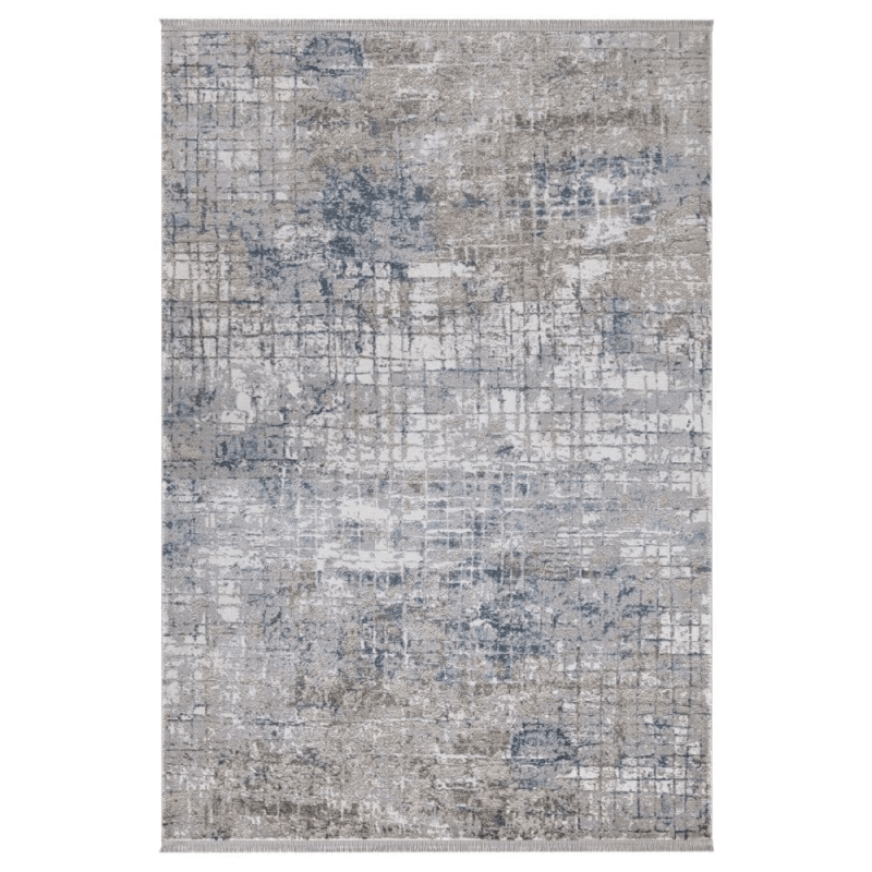 Tappeto Asya CR45 fondo grigio e sfumature beige e azzurro 160x230 EFFEZ