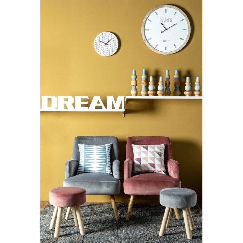 Poltrona vintage in der Rosa Antico ADELINE 60x67x h79 cm