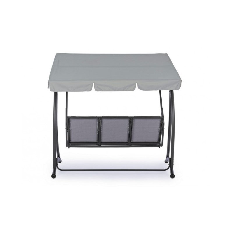 Stahlschaukel drei Plätze Anthrazit GRÜN 190x120x h185 cm