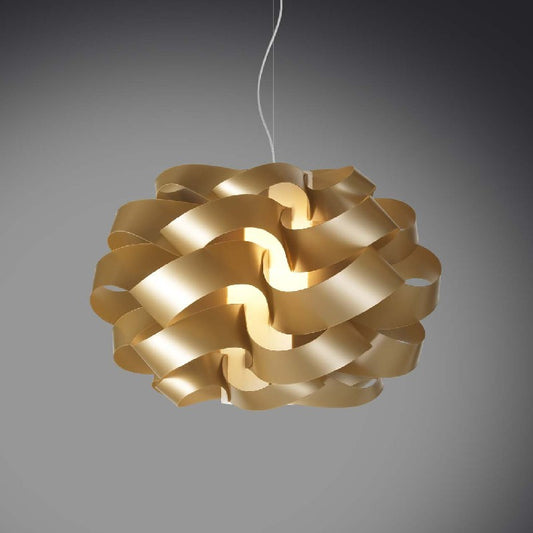 Einflammiger Hängeleuchter CLOUD Gold, Durchmesser 40 x H30 cm