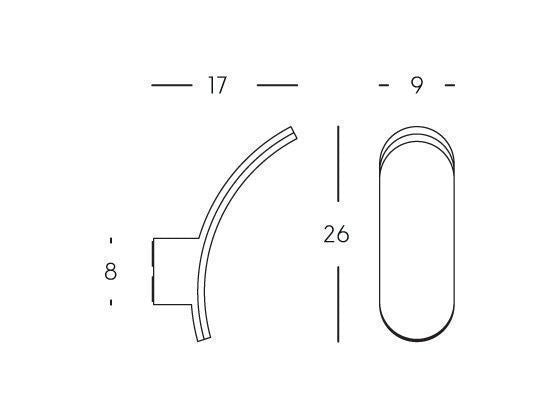 Applique 12W Led 4000K, Grafit-Linie