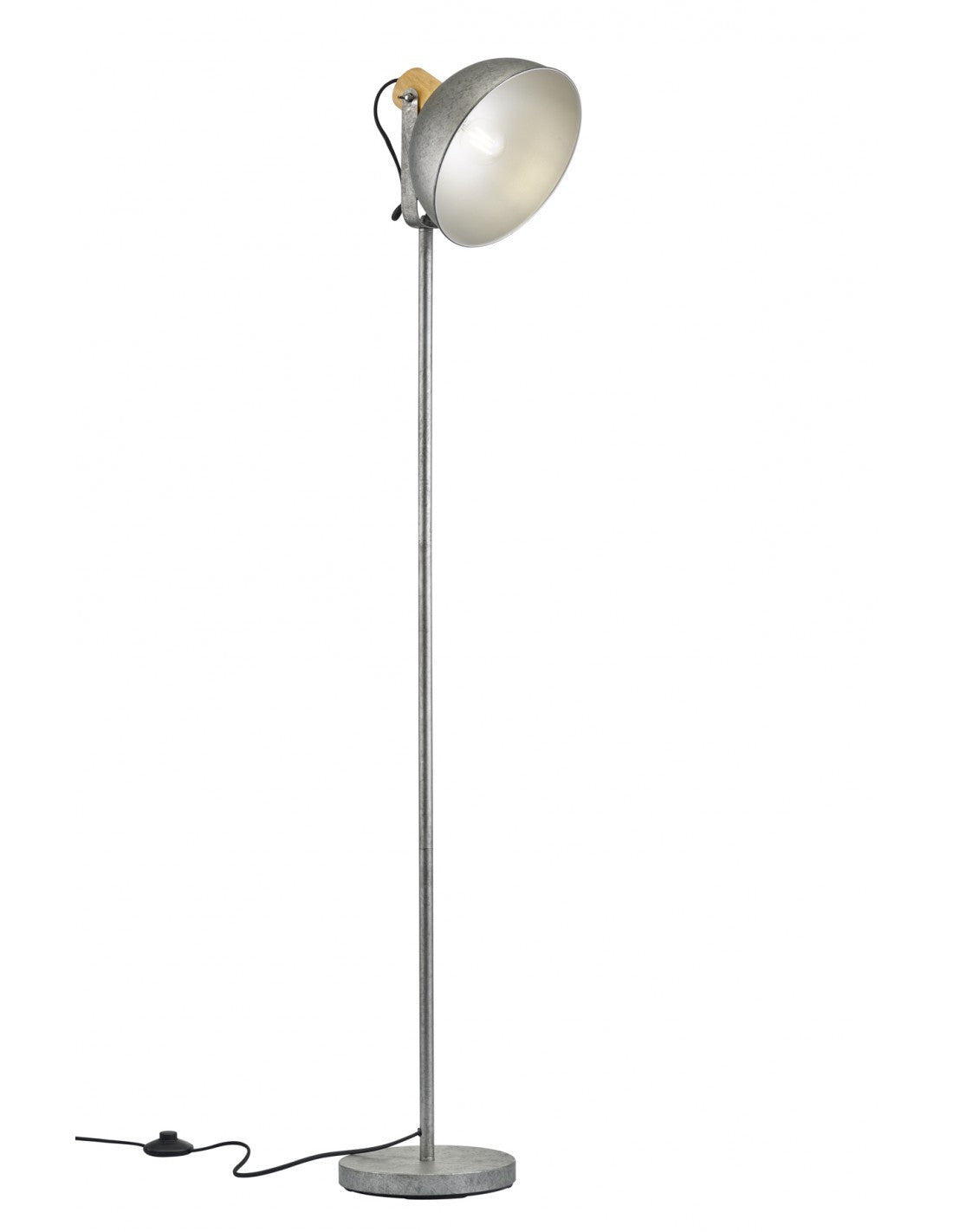 Piantana Vintage Industrial Cupola Orientable Delhi Nichel Trio Lighting