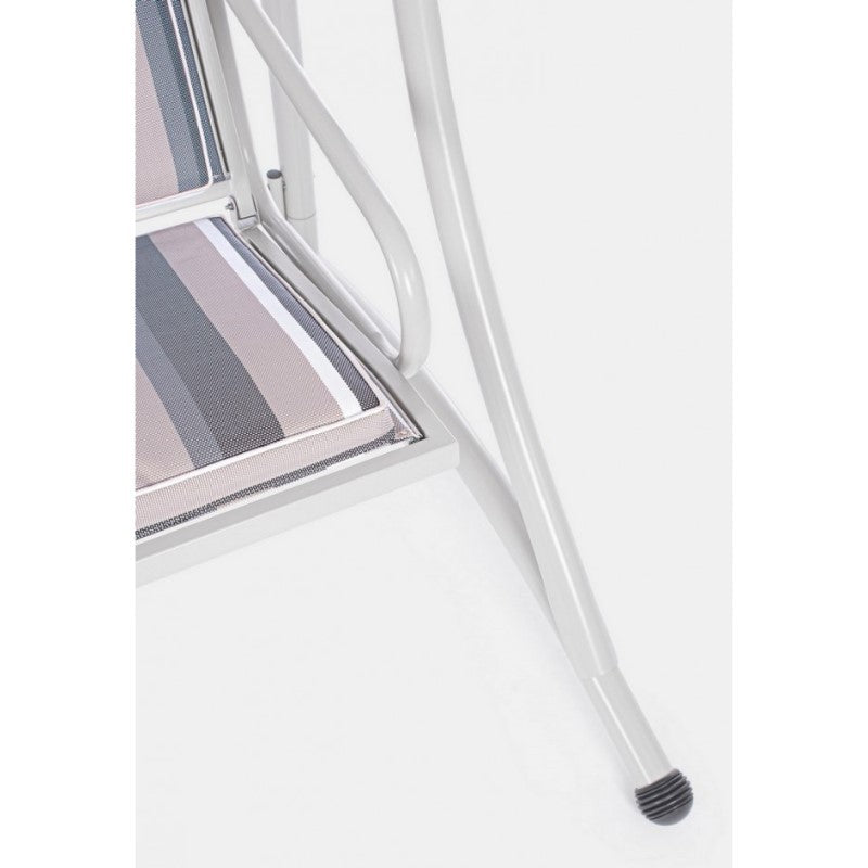 Dreisitzer-Stahlschaukel Elfenbein GRELY 190x120x h185 cm