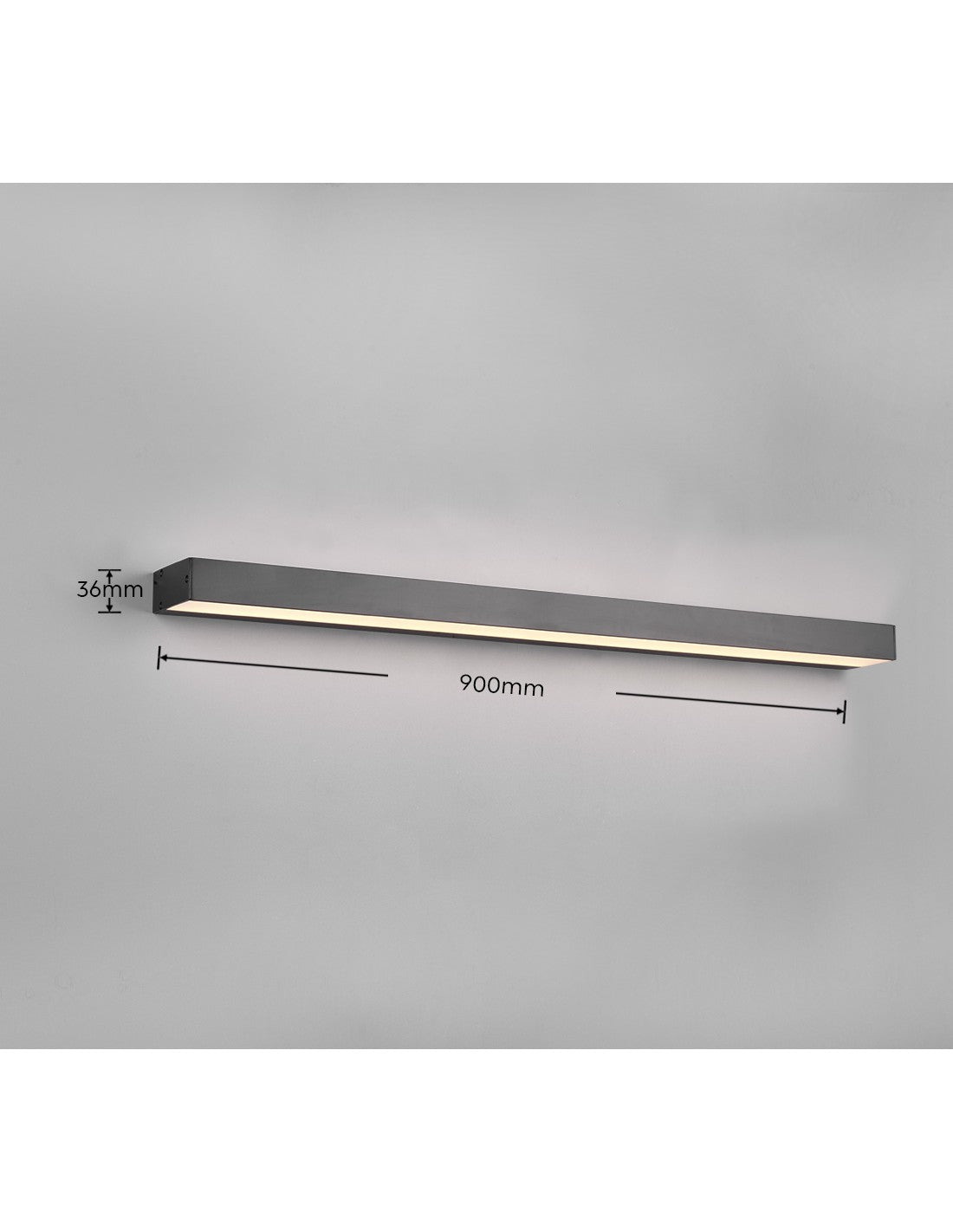 Badezimmerspiegelleuchte Double Emission LED 13w Rocco Black IP44 Trio Lighting