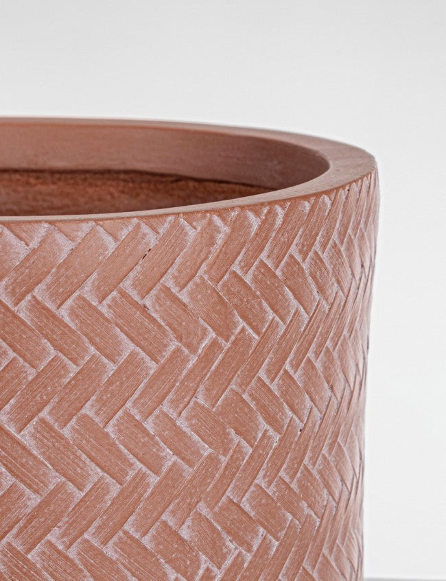 Set4 P.Vase Tressage Cil Terrakotta