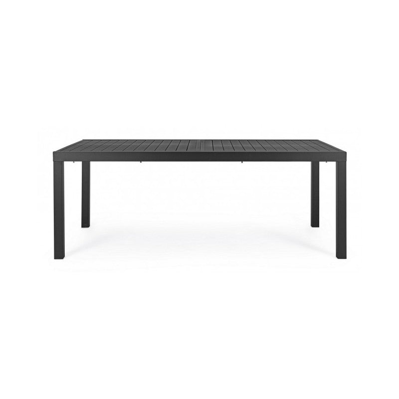 HILDE-Außentisch aus anthrazitfarbenem Aluminium, ausziehbar 200-300 x 100 x 75 cm