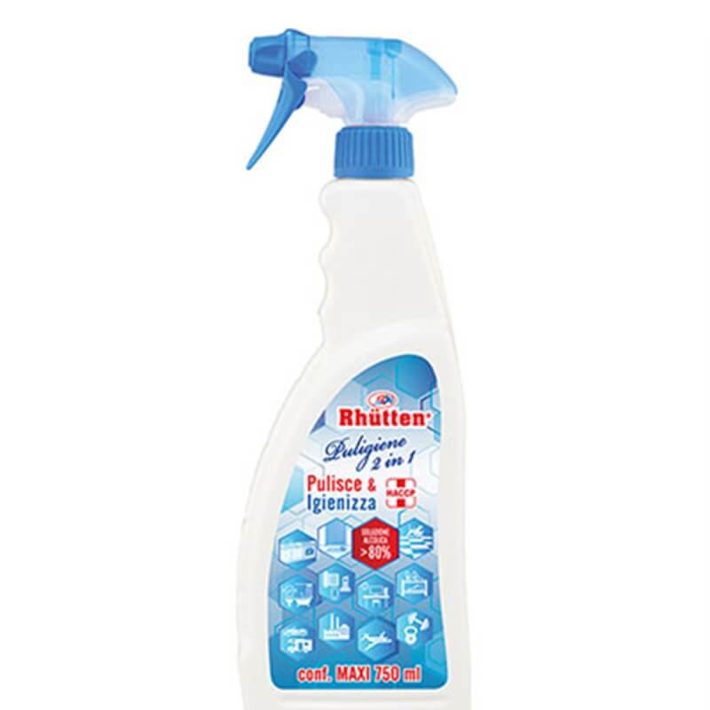 Reinigungsdesinfektionsmittel 2 in 1 Spray Rhutten 750 ml Haccp