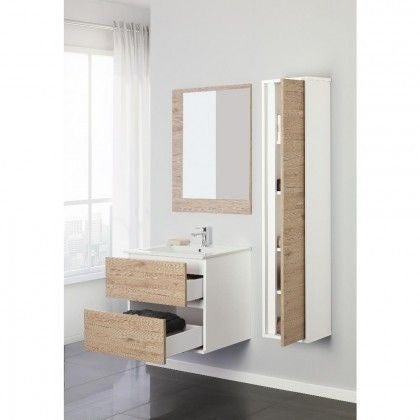 Komposition Bagno 2. Kassetten Fabula Bianco-Rovere Chiaro 60x47x h57cm