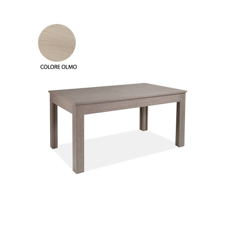 Ausziehbarer Tisch aus ulmenfarbenem Melaminholz 160-320x90 cm