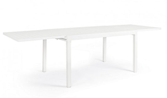 Pelagius Aluminiumtisch 135-270X90 Weiß Yk11