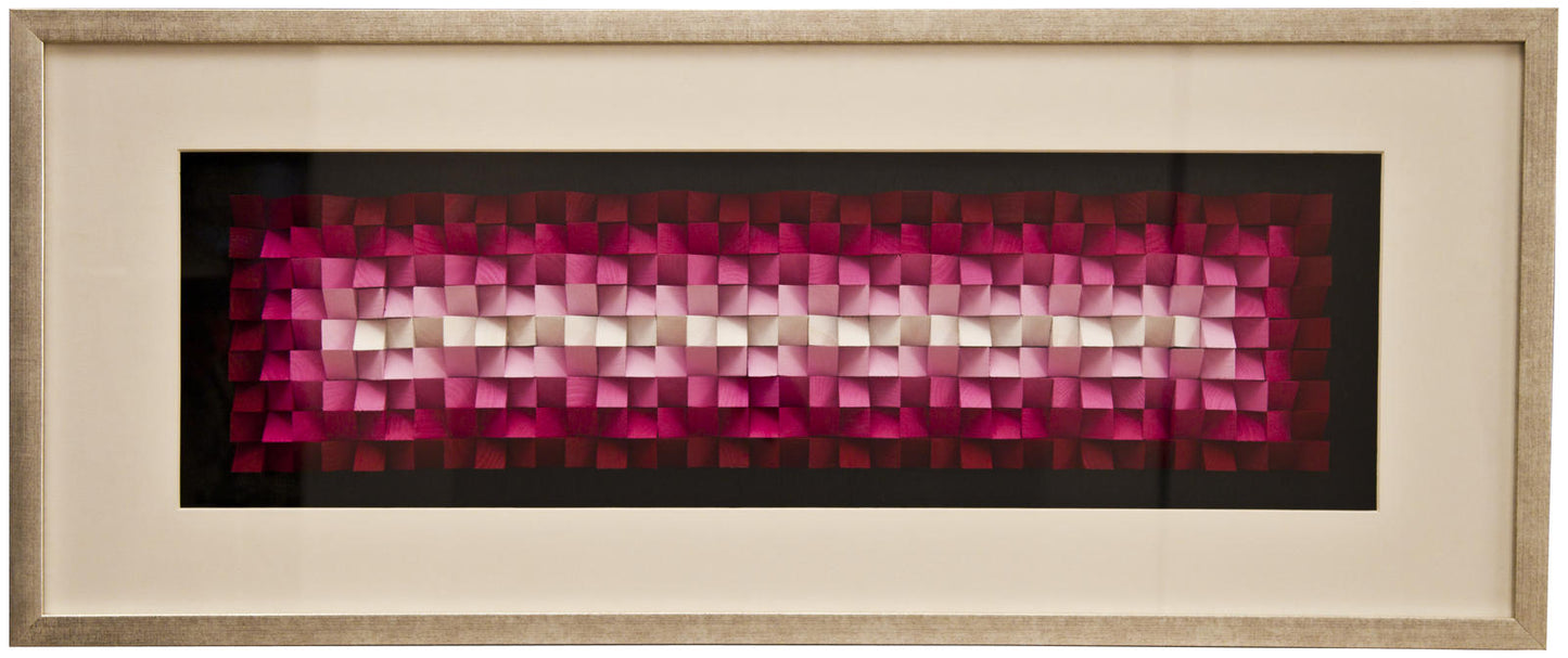 3D-Gemälde mit Glasoberfläche und mehrfarbiger Leinwand 120x50 cm